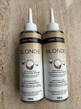NEW 🆕 Lot of 2 John Frieda Blonde Illuminating Water for damaged hair